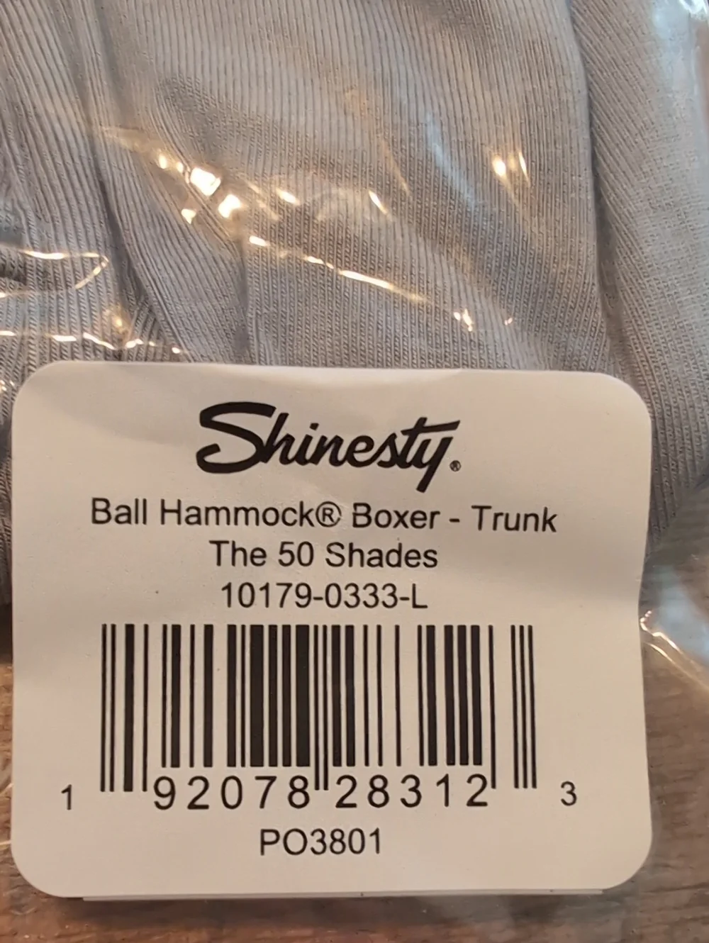 Shinesty The 50 Shades - Grey Ball Hammock® Pouch Trunks Underwear - L